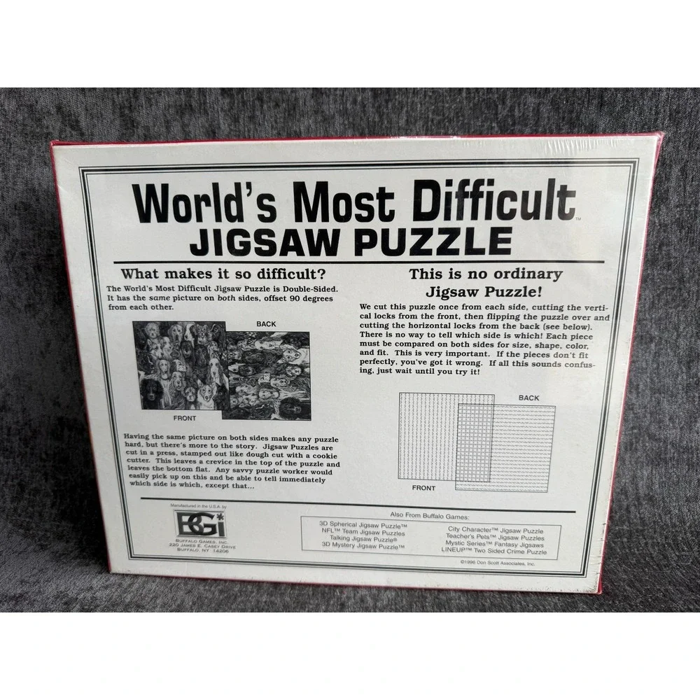 World's Most Difficult Jigsaw Puzzle Dalmatians 529 Pc Double Sided Buffalo New